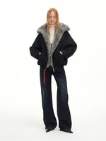 Vintage Washed Whisker Straight-Leg Jeans
