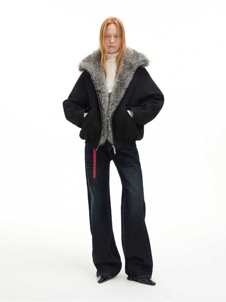 Vintage Washed Whisker Straight-Leg Jeans