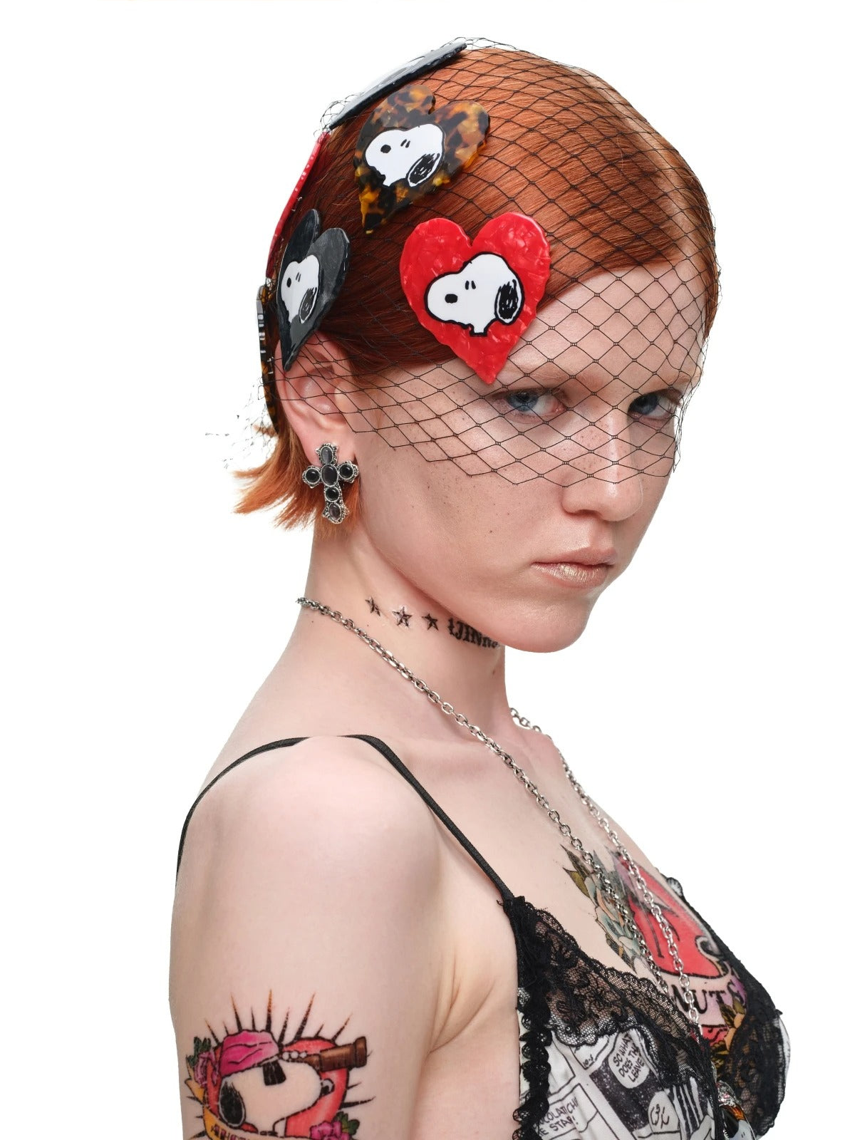 Snoopy Heart Acetate Hair Clip