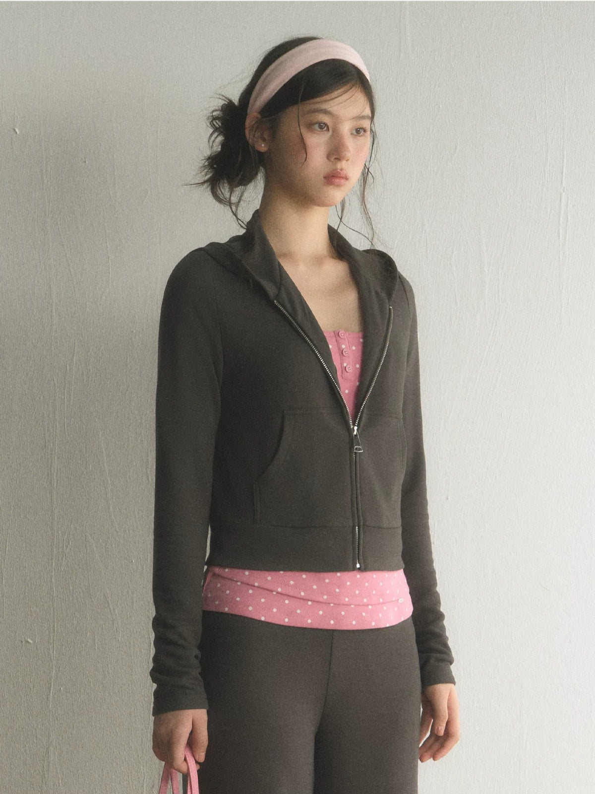 Cropped Zip Hoodie