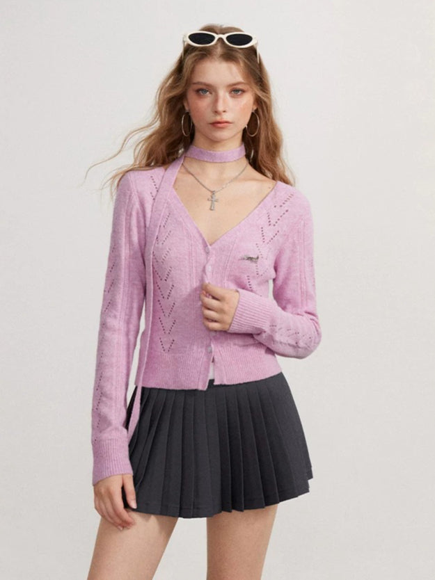 Reversible Cutout Knit Top