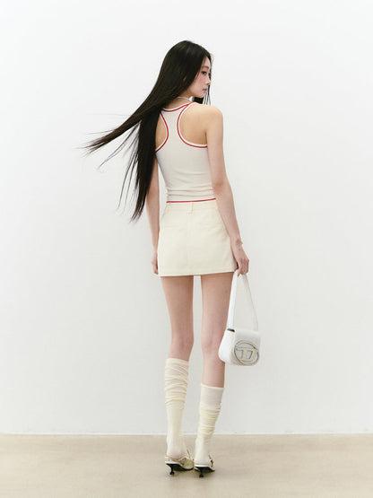 Casual Pocket A-Line Skirt