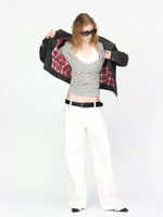 Vintage Quilted Utility Cropped Jacket