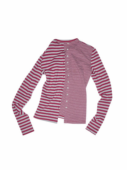 Double-Face Striped Knit 3-Piece Set