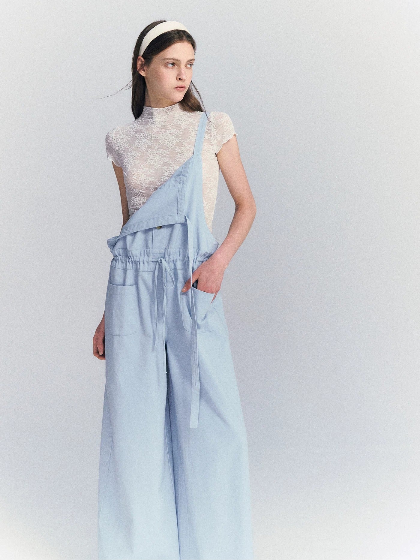 Mock Neck Lace Tee