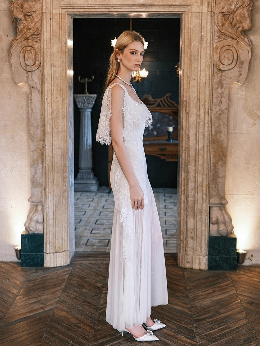 Fille Draped Mermaid Silhouette Dress