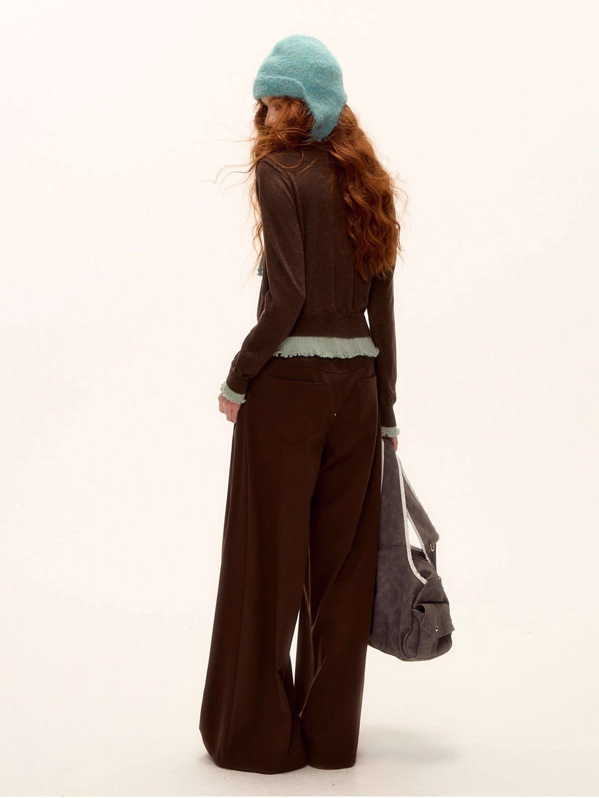 Contrast Layered Knit Cardigan