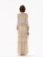 Pleated Mesh Skirt