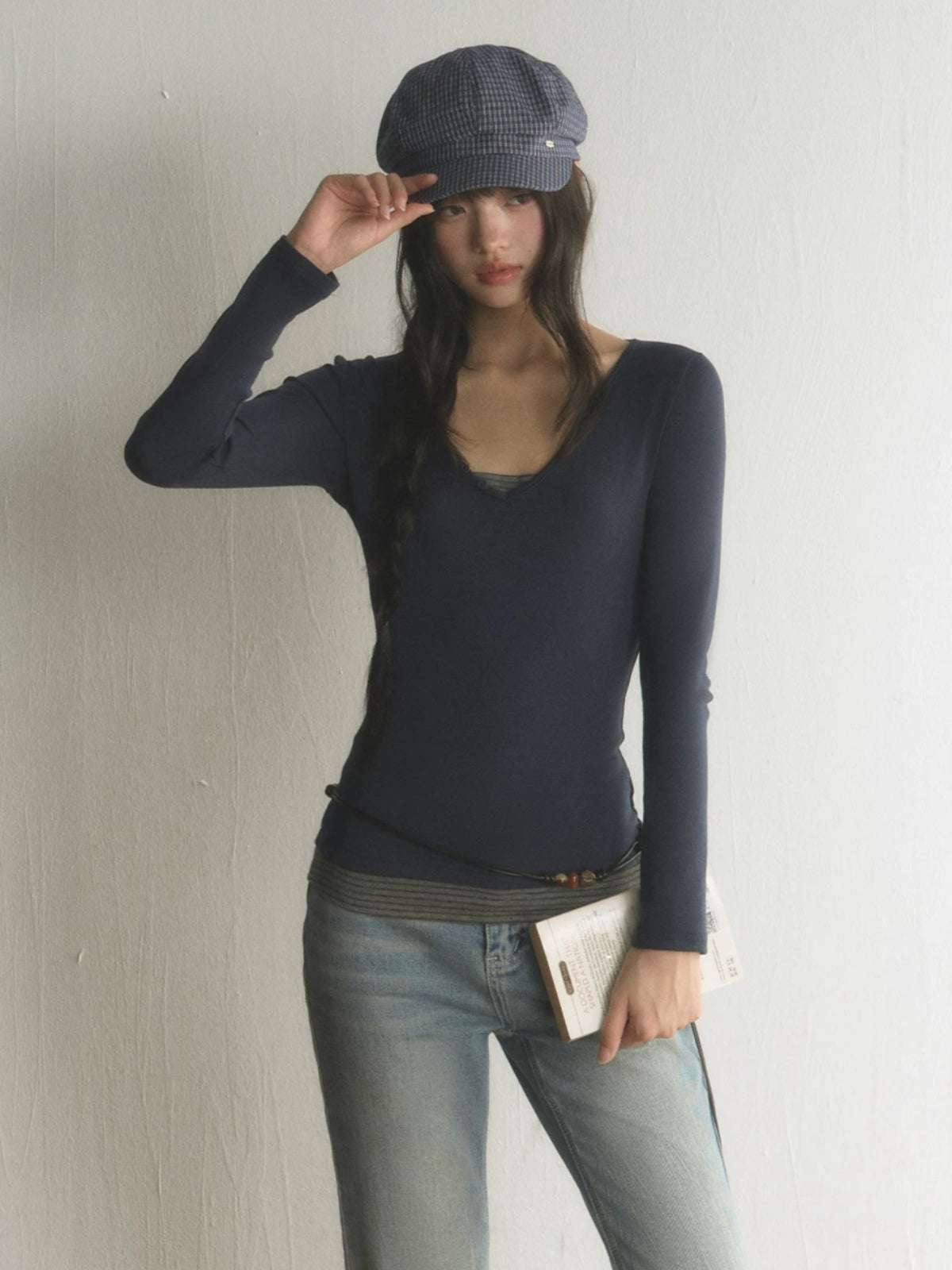 Contrast Layered Top