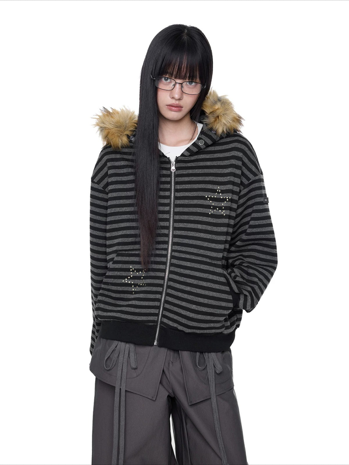 Devil Ear Stripe Hoodie
