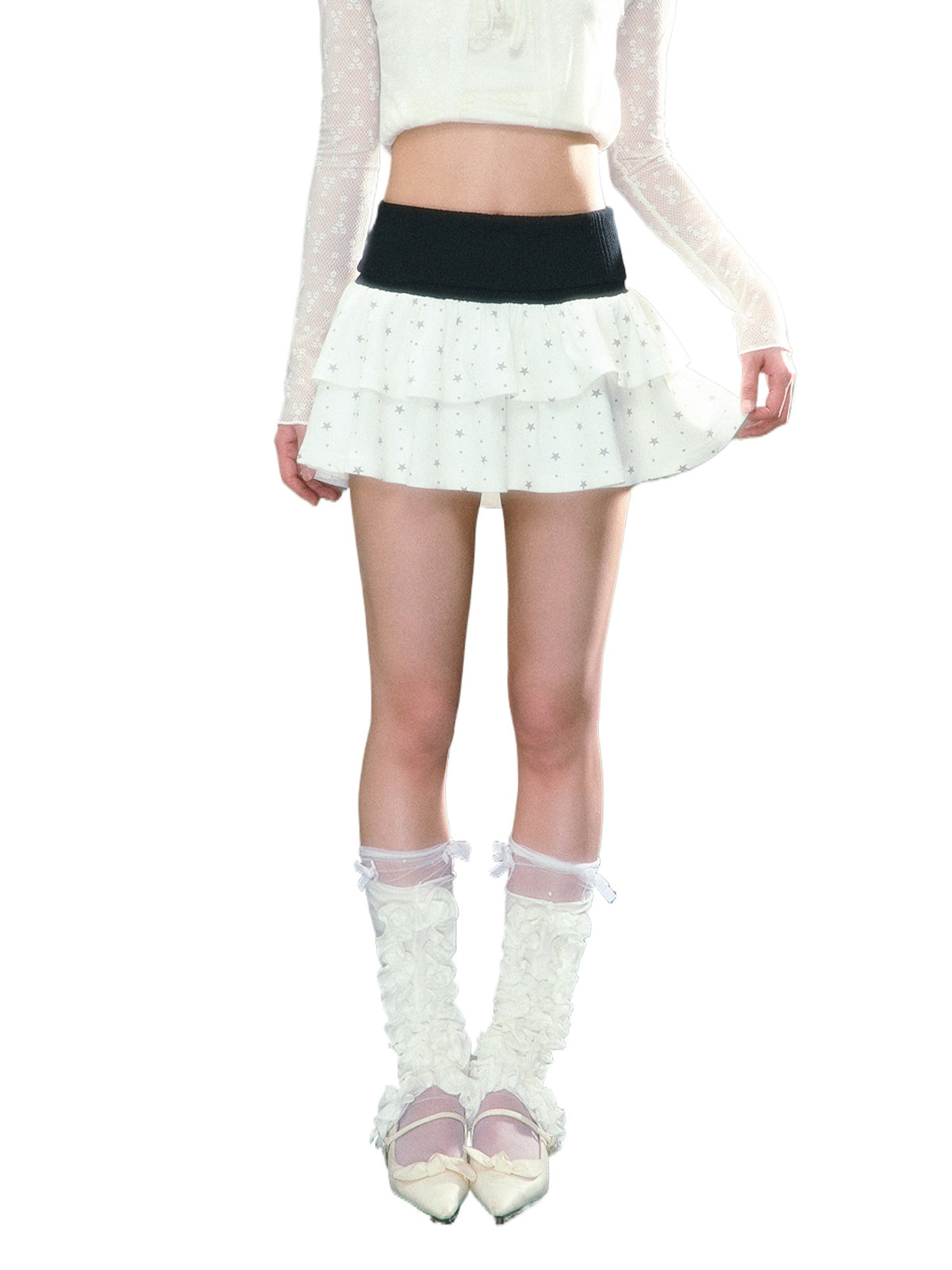 Star Print Mini Skirt
