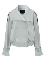 Shawl-Lapel Double-Breasted Jacket