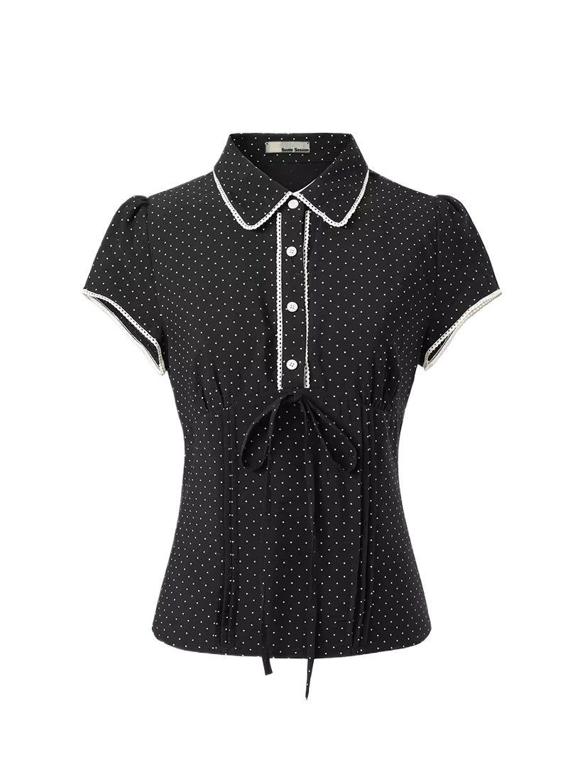 Polka Dot Lace Blouse