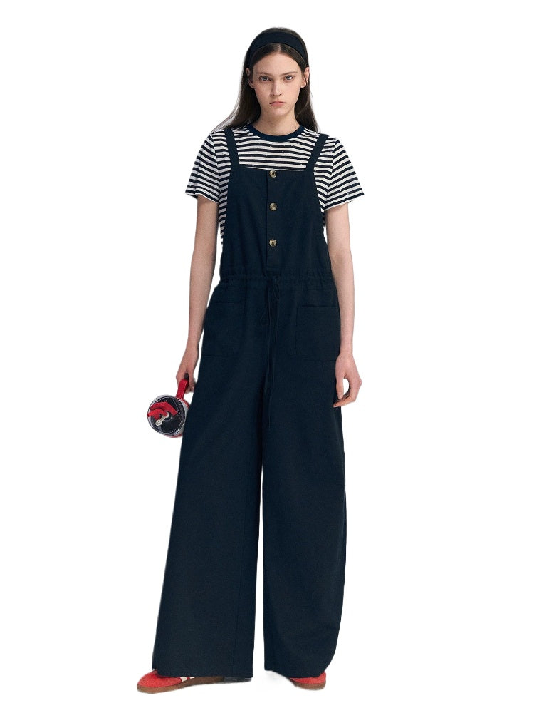 Cotton Drawstring Jumpsuit
