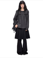 Pleated Skirt Flare Pants