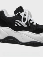 Black Wave Platform Sneakers