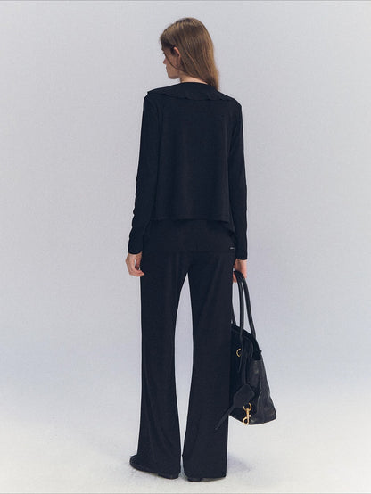 Foldover Straight Pants