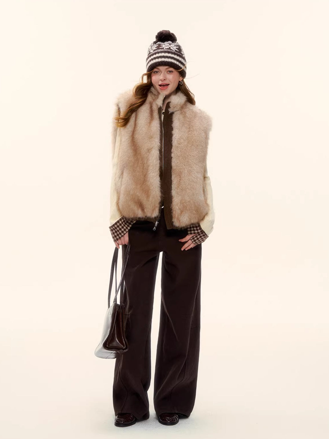 Reversible Eco Fur Wool Vest