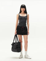 Gray Washed U-Neck Dress