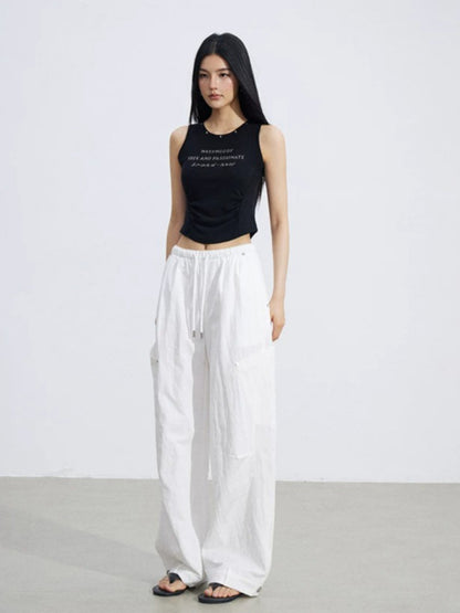 Pleated Utility Pants