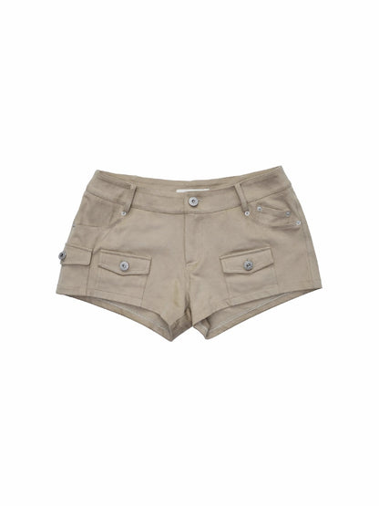 Suede Studded Cargo Shorts