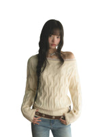 Off Shoulder Knit Sweater