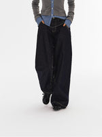 High Waist Raw Denim Jeans