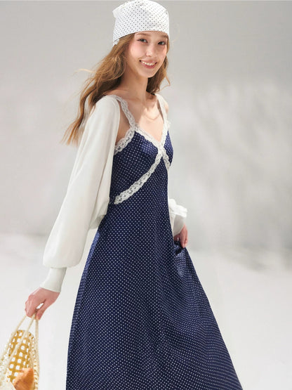 Polka Dot Lace Dress Set