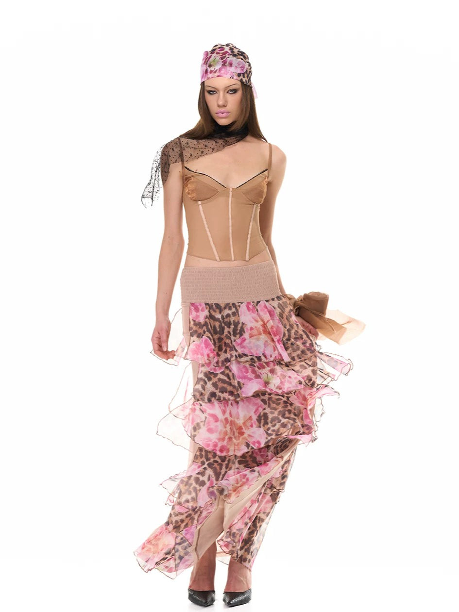 Floral Halter Skirt Set