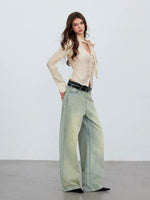 Ribbon Tie V-Neck Blouse