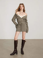 Zip Sweatshirt Skirt Two Piece Set