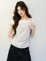 Lace Layered Knit Tee