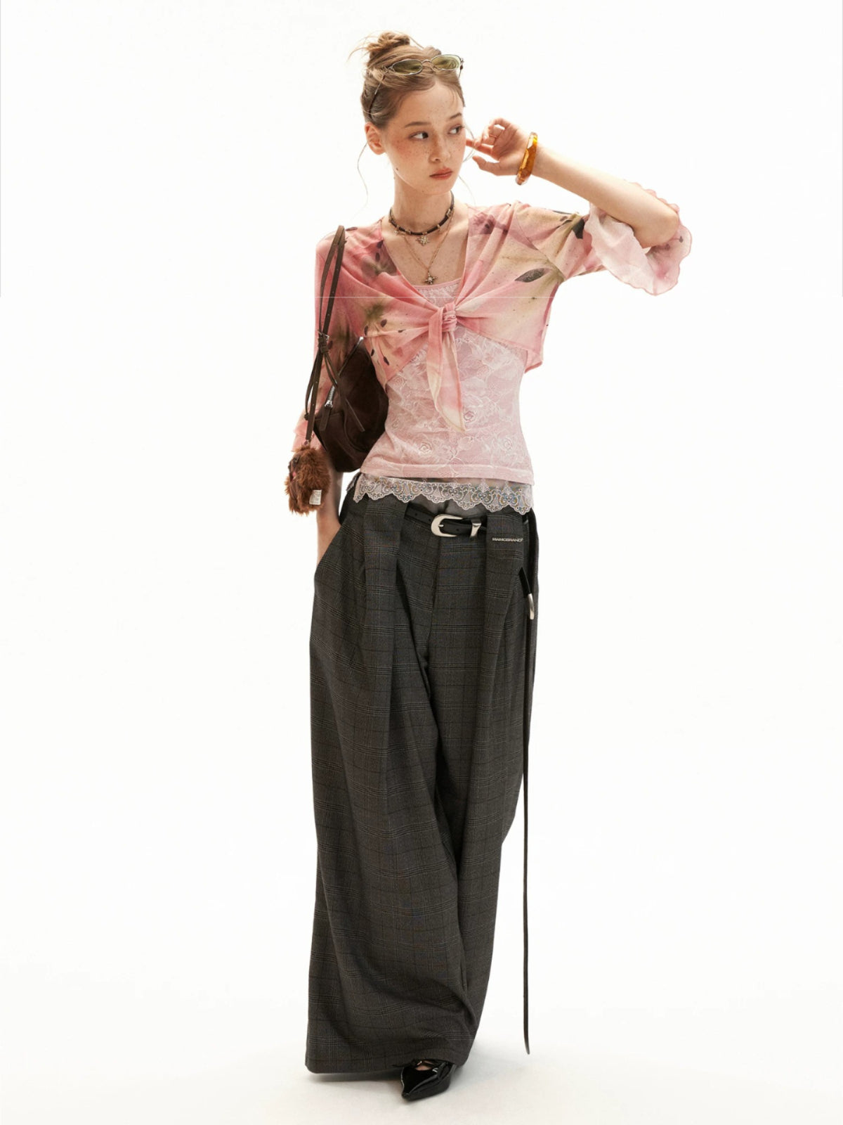 Floral Lace Two-Piece Cardigan Set