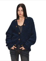 Beaded Alpaca Knit Cardigan