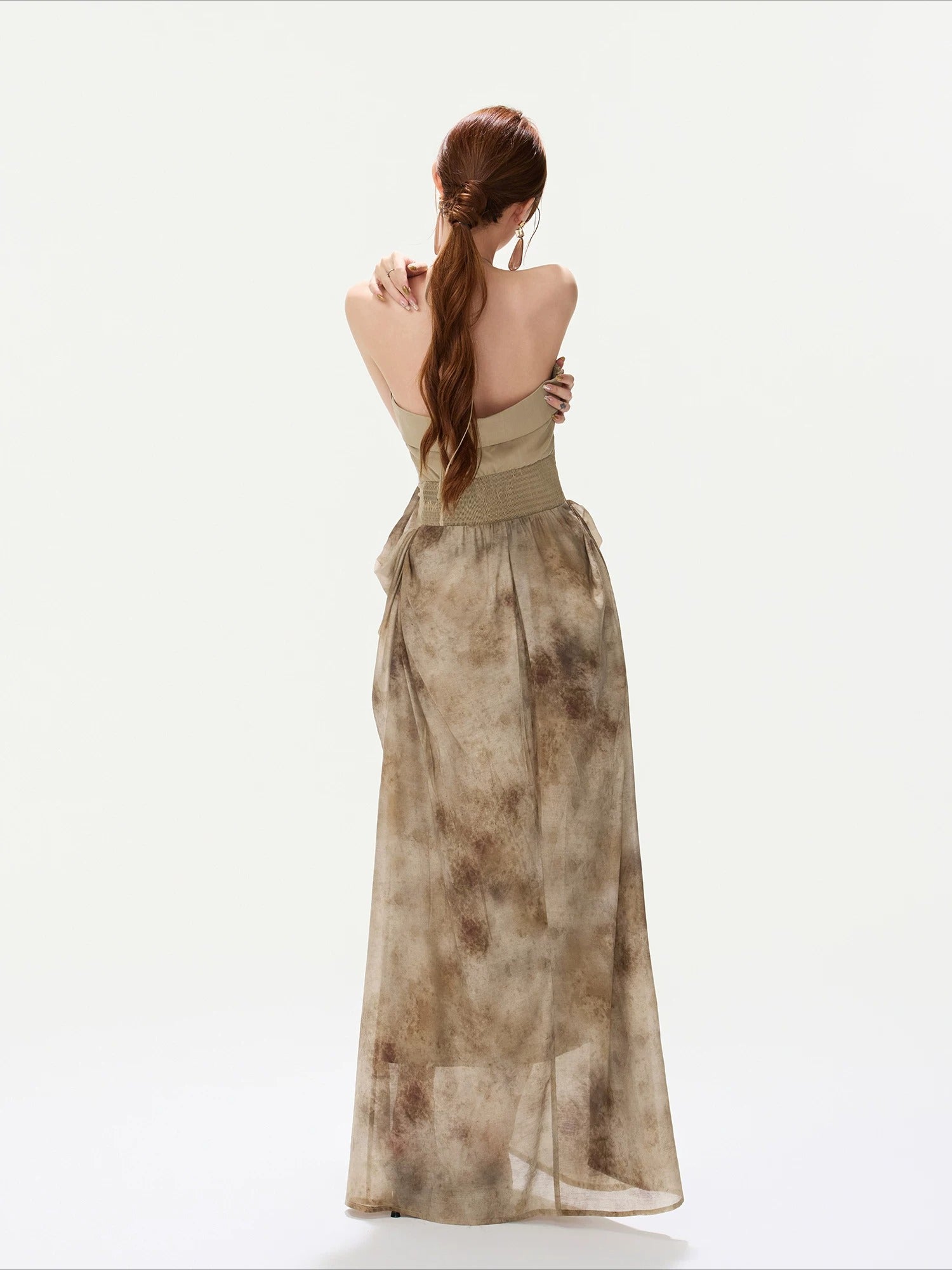 Watercolor Halter Maxi Dress