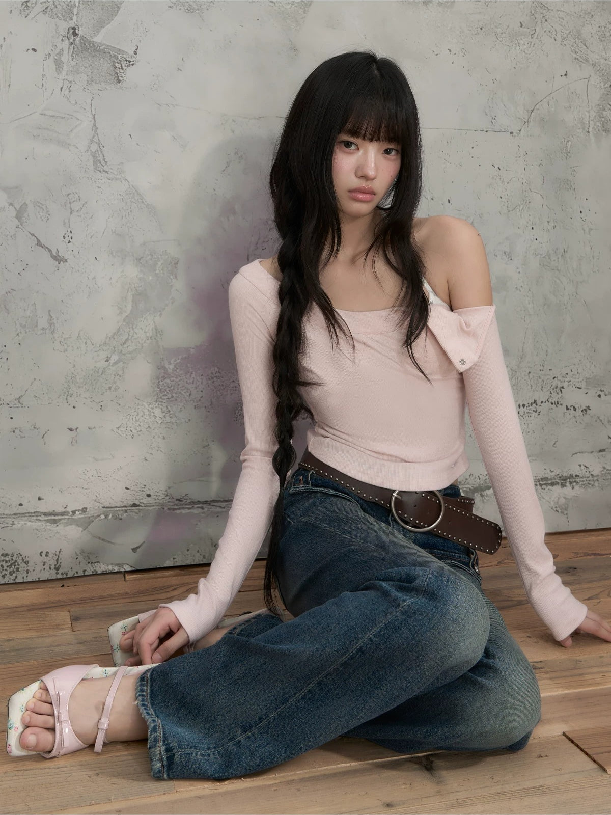 Off Shoulder Long Sleeve Top