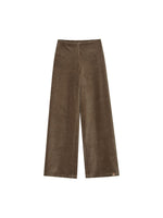 Brown & Gray Corduroy Pants Set