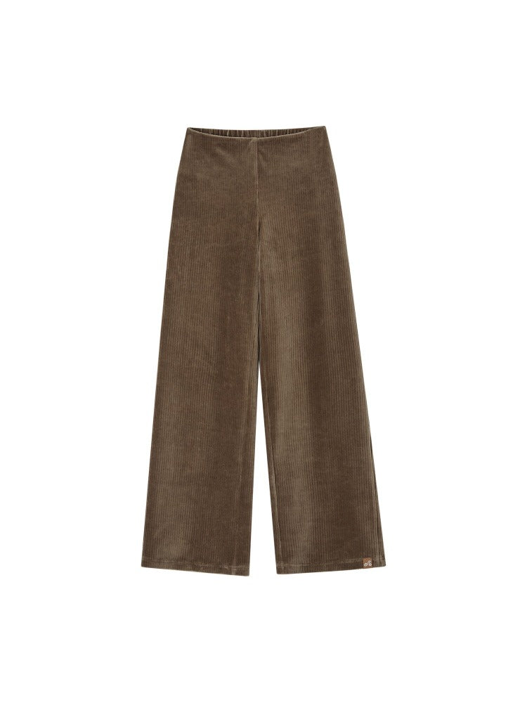 Brown &amp; Gray Corduroy Pants Set