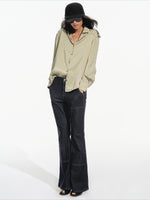 Raw Denim Flare Jeans