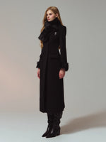 Merino Hourglass Double-Faced Wool Long Coat