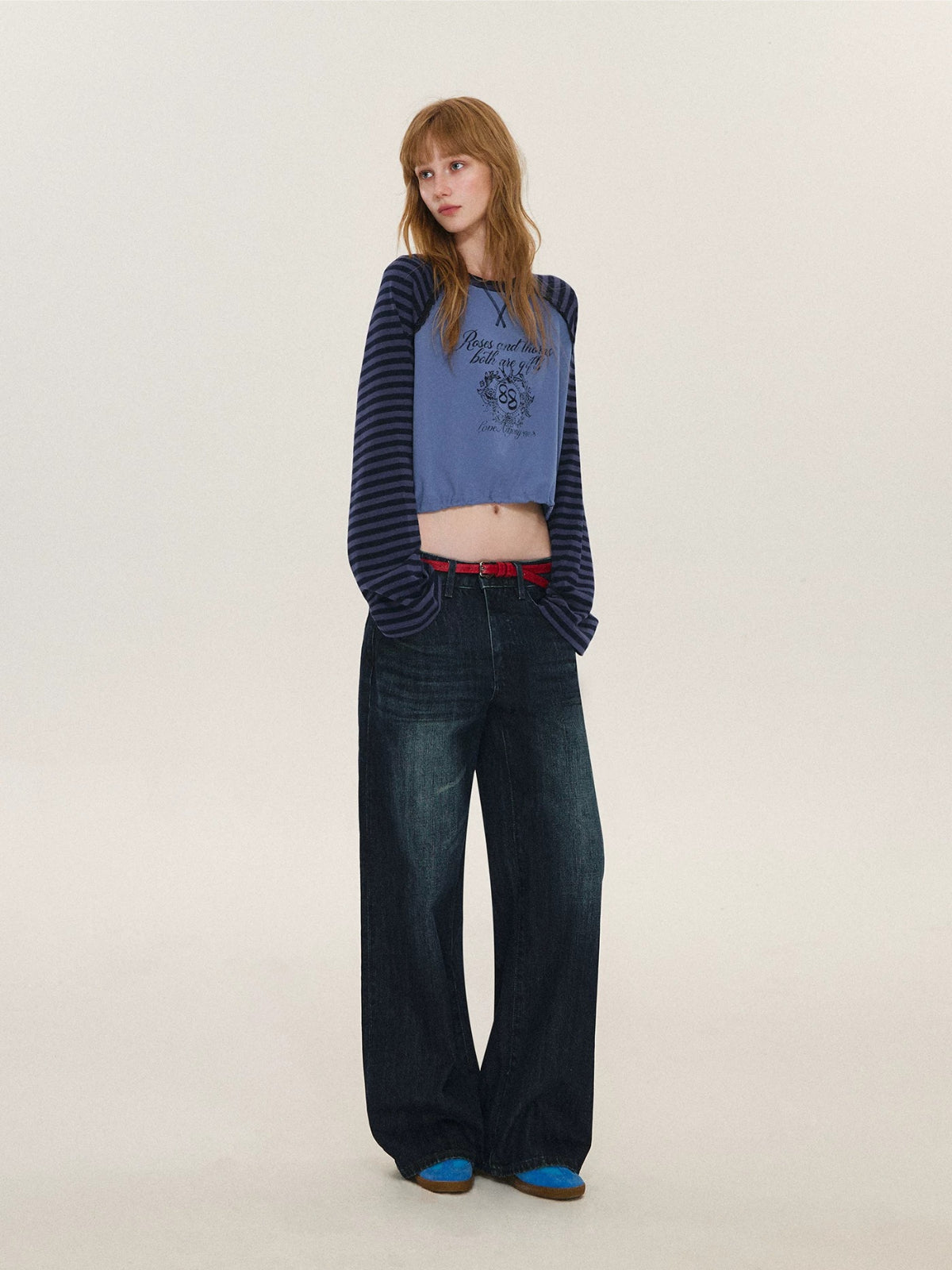Vintage Contrast Raglan Top
