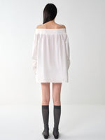One-Shoulder Mid-Length Shirt Dress