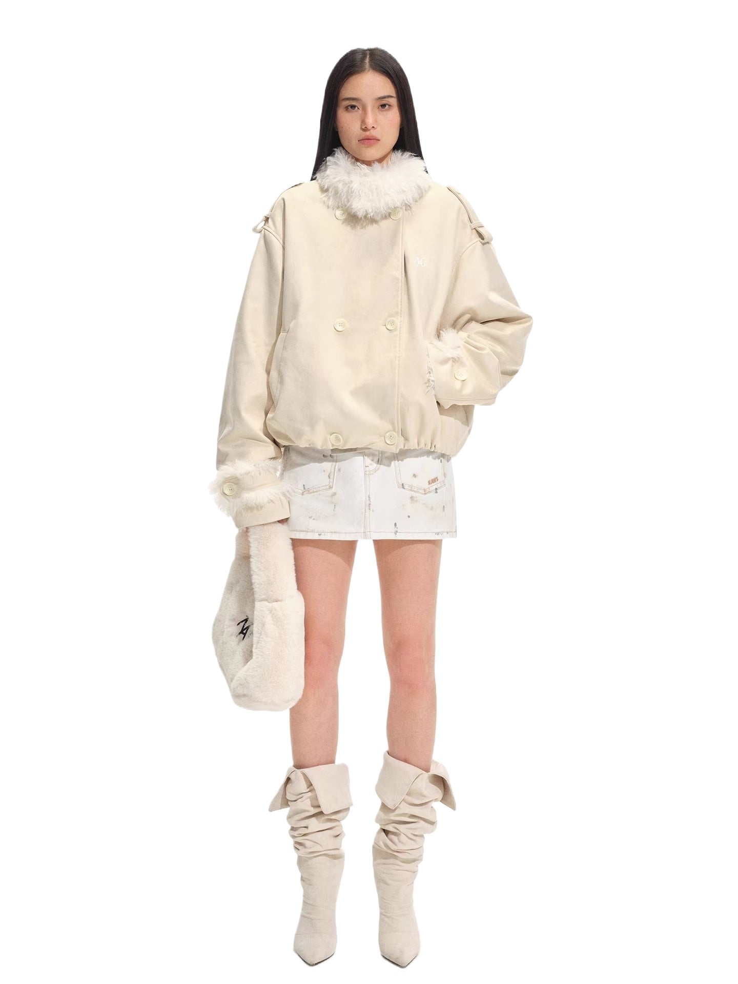 Will Stand-Collar Suede Jacket
