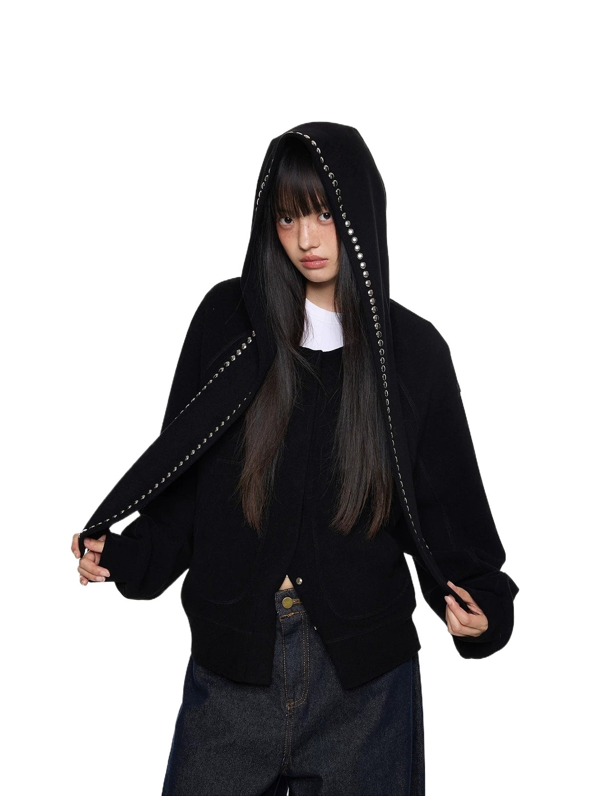 Rabbit Ear Rivet Hoodie