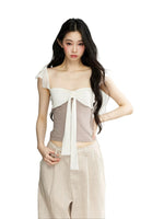 Bow Layered Knit Top