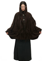 Suede Drawstring Trim Coat