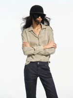Sandwashed Lapel Shirt