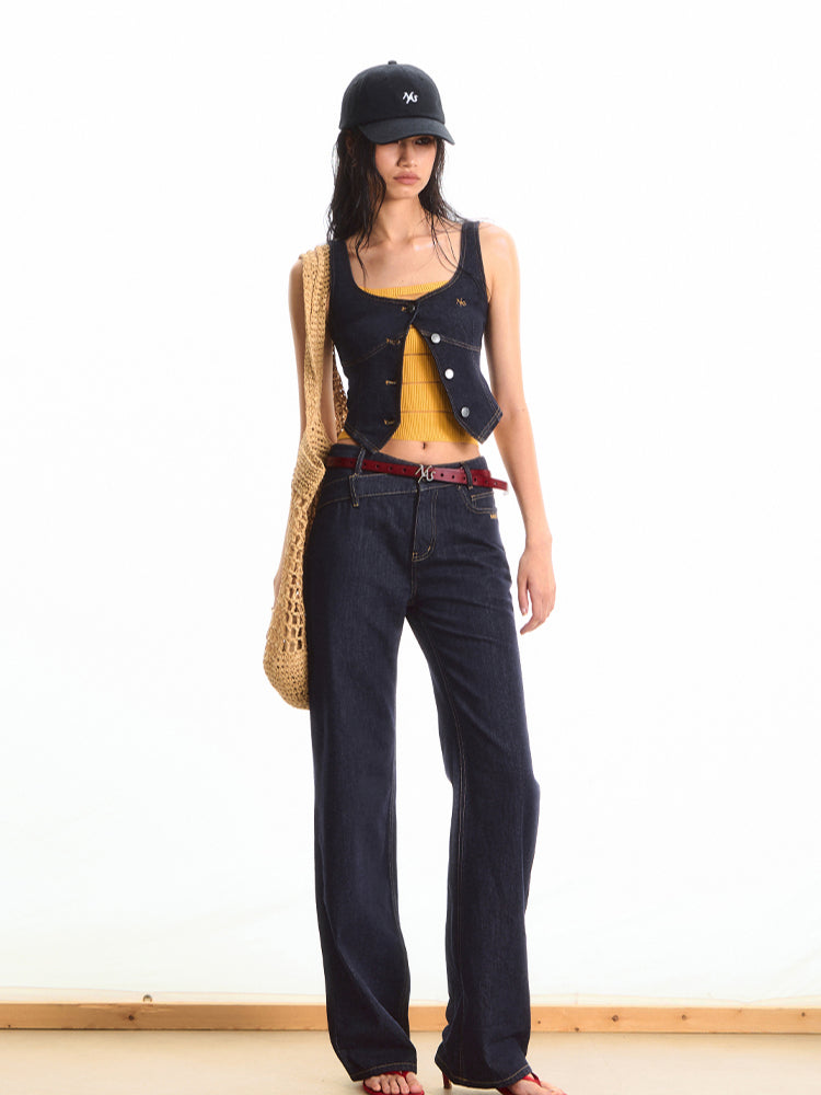 Jeans Waist-Cinching Vest Top