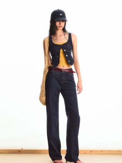 Jeans Waist-Cinching Vest Top