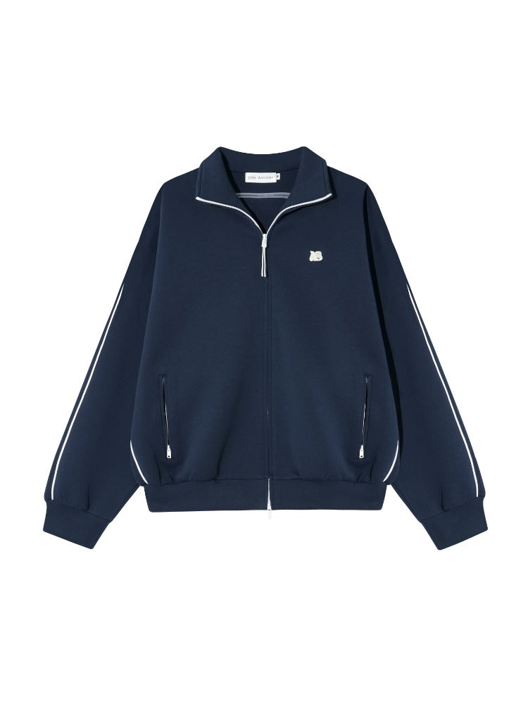 Zip-Up Colorblock Hoodie &amp; Skort Set